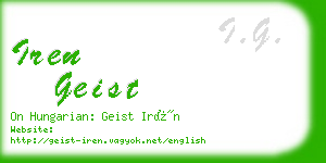 iren geist business card